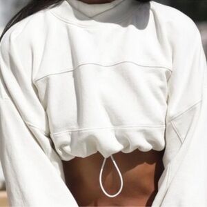 JOAH BROWN Corded Crop Sweatshirt